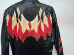 New Women’s 1849 Authentic Ranchwear Black Red Long Sleeve Show Jacket L UU-63