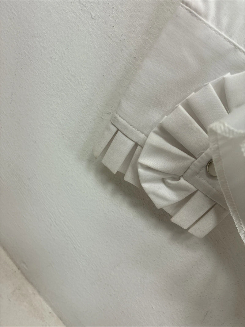 New Women’s H Bar C White Long Sleeve Pearl Snap Size 38 YY-115