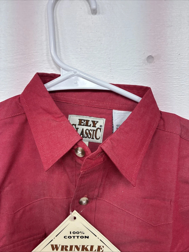 New Kids ELY Classic Pink Long Sleeve Button Up Medium DD-78