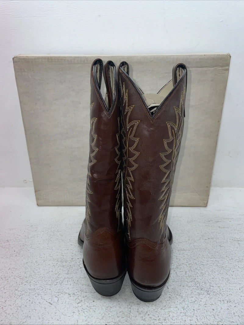 New Men’s Brown Texas Brand Cowboy Boots. 5211 7.5 7 1/2 D. 1-91