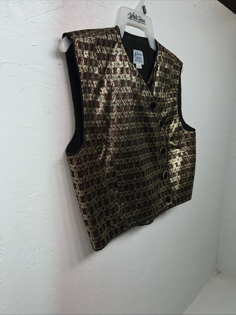 New Women’s Congress Classics Gold Western Show Vest Small G-606
