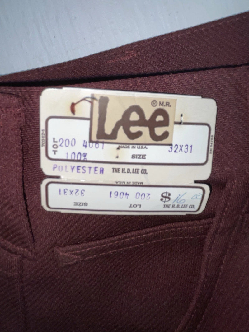 New Vintage Red Lee Polyester Pants #2004061 ZZ-11