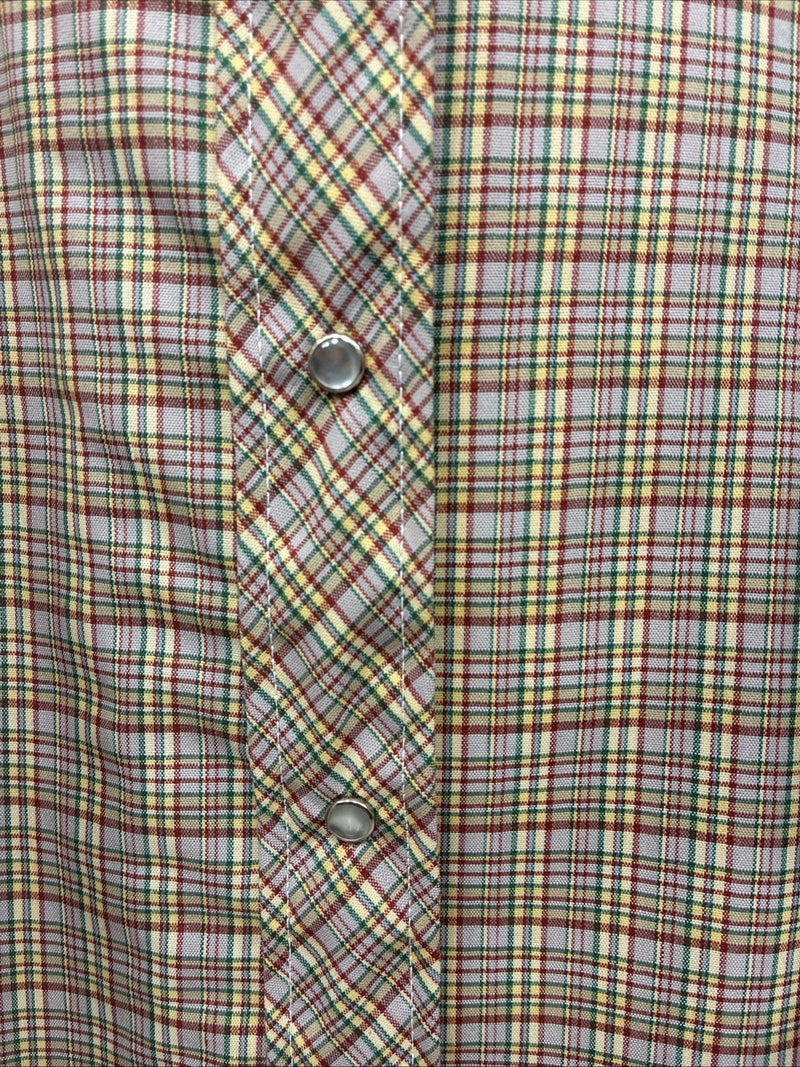 New Men’s Dickson Genkins Multiple Color Plaid Long Sleeve Pearl Snap Small J-55