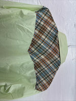 New Women’s Western Shirt Green Plaid Long Sleeve Pearl Snap 16 XL CC-94