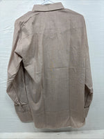 New Men’s H Bar C Brown Long Sleeve Pearl Snap 16 X 36 Large CC-63