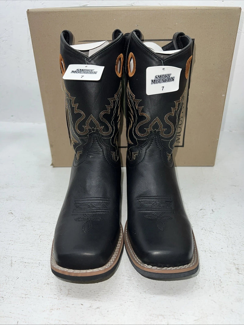 New Women’s Black Smoky Mountain Cowboy Boots. 3242 Y 7 M. 18-52