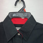 New Men’s Cumberland Outfitters Black White Red Sleeveless Button Up Small B-53
