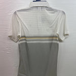 new men’s panhandle slim white grey polo small B-60