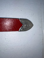 New Red Genuine Leather 40” Belt Z-84