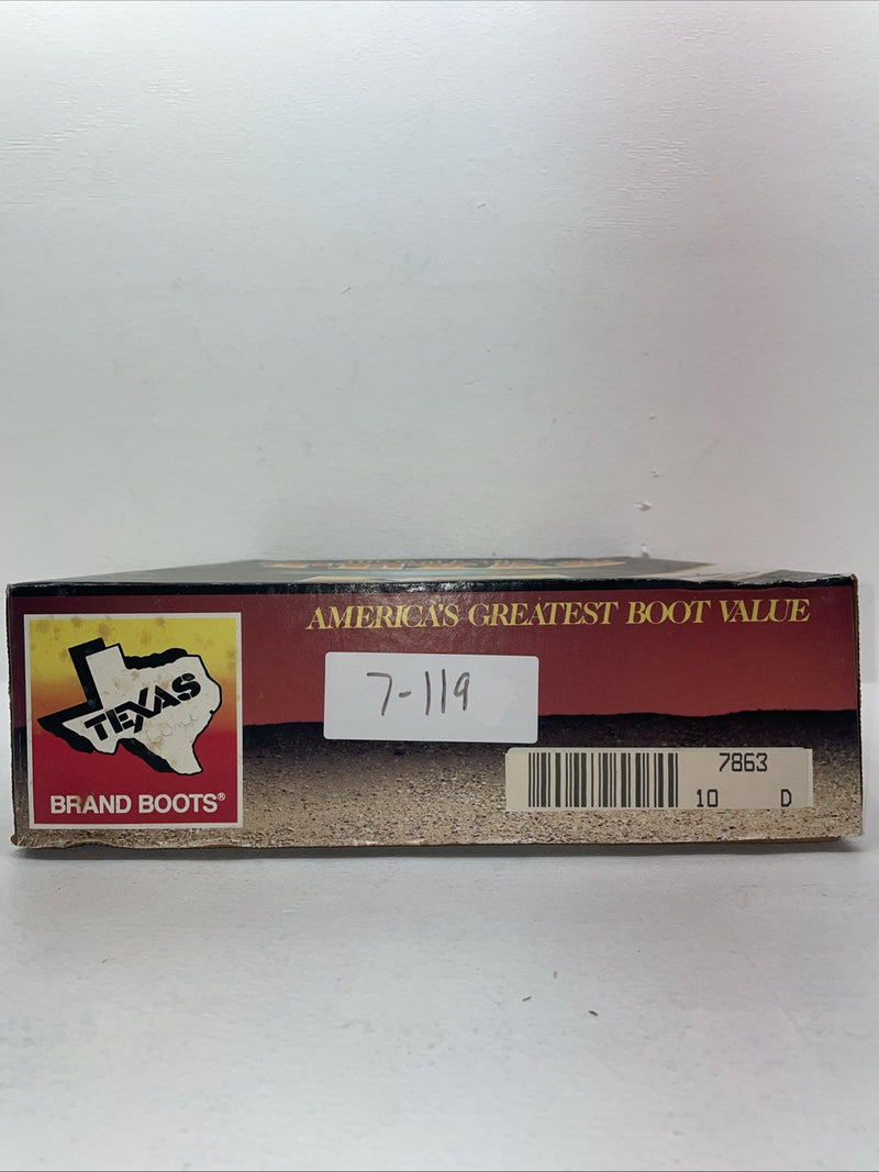 New Men’s Red Texas Brand Cowboy Boots. 7863 10 D. 7-119