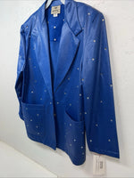New Women’s Blue 1849 Authentic Ranchwear Long Sleeve Western Show Shirt S UU-62