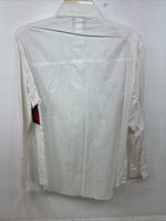 New Women’s San Angelo White Designed Long Sleeve Button Up Medium YY-105