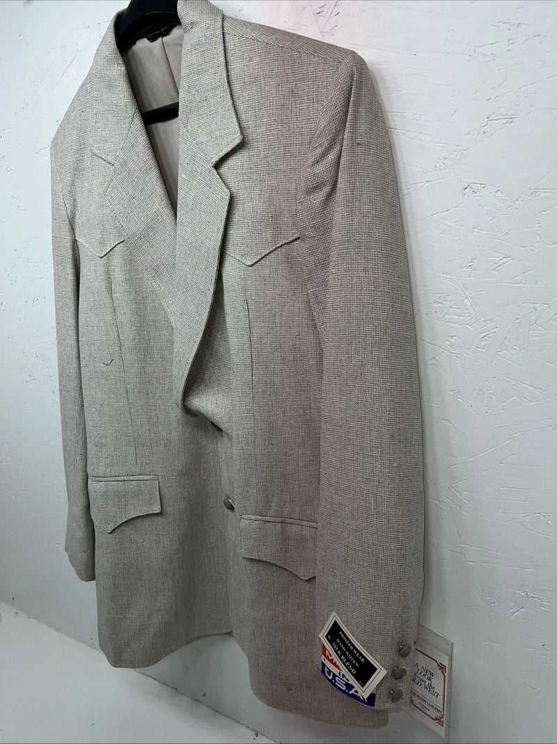 New Men’s Pioneer Wear Grey Suit Jacket 42L #12007 T-609
