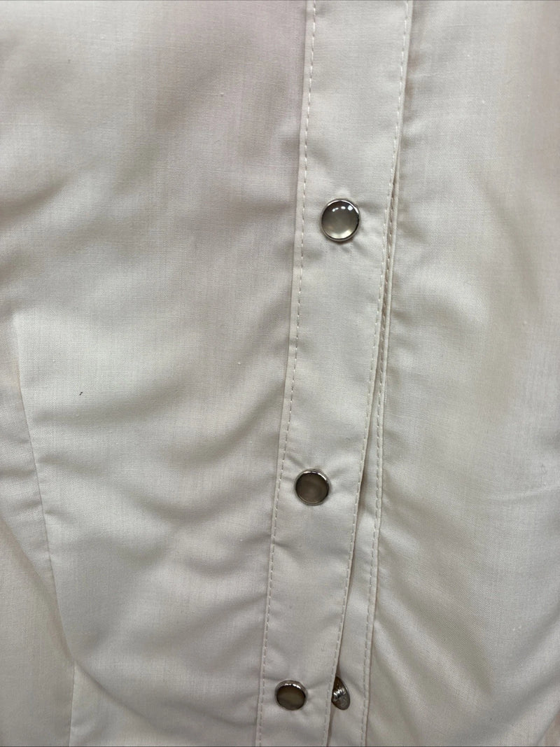 New Women’s H Bar C Tan Long Sleeve Pearl Snap Size 34 II-85