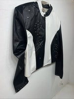 New Women’s 1849 Authentic Ranchwear Black White Short Show Jacket XL WW-35