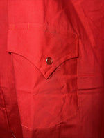 New Men’s Red ELY cattleman Short Sleeve Pearl Snap Shirt. 18.5 2XL G-78