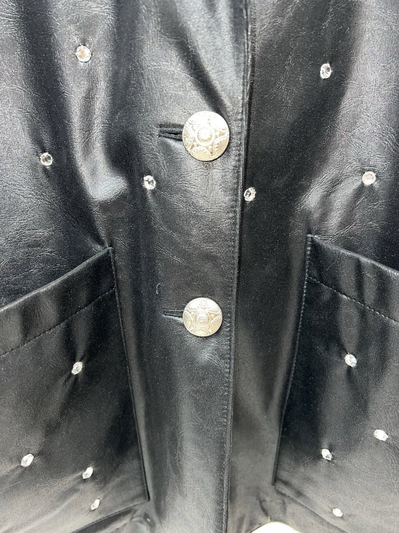 New Women’s Black 1849 Authentic Ranchwear Long Sleeve Show Jacket XL UU-59