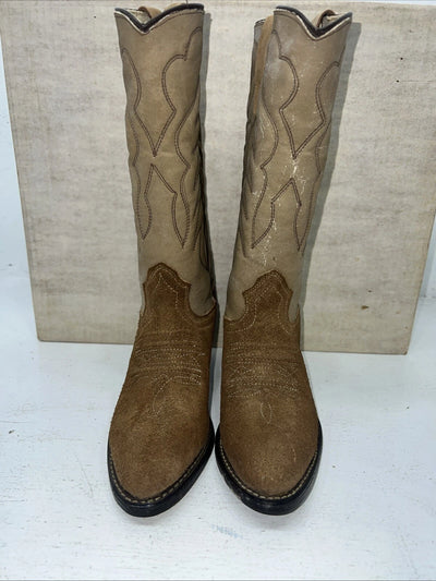 New Women’s Brown/tan Texas Brand Cowboy Boots. F401 6 M. 20-115