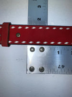 New Red Genuine Leather Nocona Stitched 32” Belt #7031 Z-35