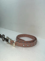 New Pink Genuine Leather Nocona Silver Bling 36” Belt #N1344999 Z-87