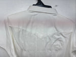 New Women’s Demum Jeans White Short Sleeve Button Up Shirt Medium YY-87