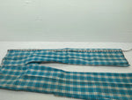 New Vintage Blue Plaid Prior Polyester Pants #C18530 VV-20