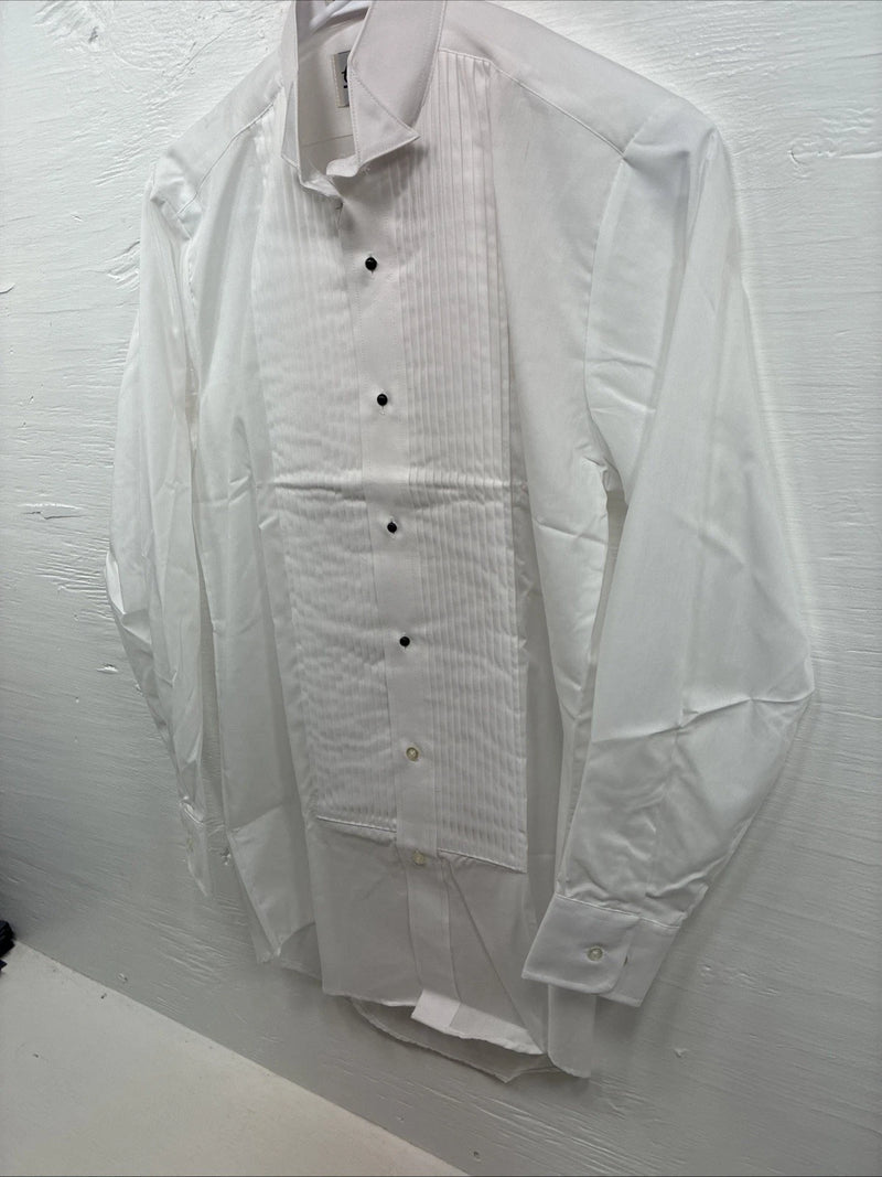 New Classix White Long Sleeve Button Up English Shirt 13-13.5 XS X-92
