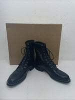 New Men’s Black Lace Up J Chisholm Cowboy Boots. 2550 8 D. 1-131