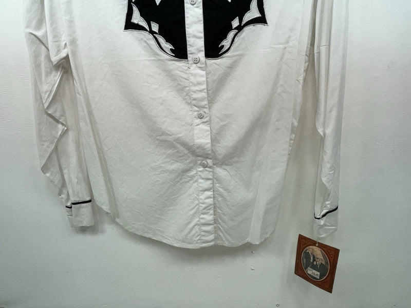 New Women’s Black White Mine & Bills Outfitters Longsleeve Button Up Shirt 3B-44