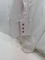 New Men’s ELY diamond White With Red Roses Long Sleeve Pearl Snap XXXL E-15