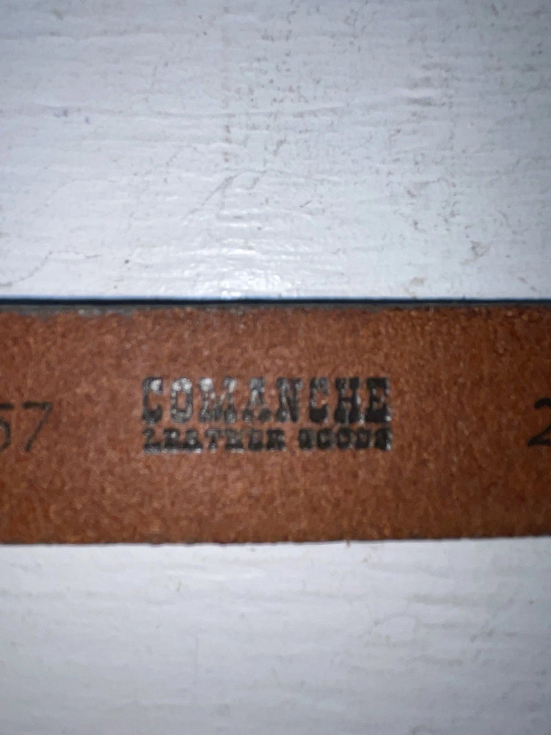 New Gray Genuine Leather Comanche Tooled 20” Belt #10357 NN-65