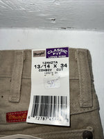New Men’s Tan Cowboy Cut Classic Fit Wrangler Jeans. 13/14x34 G-4