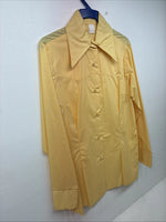 New Women’s Yellow Long Sleeve Pearl Snap Size 36 II-8