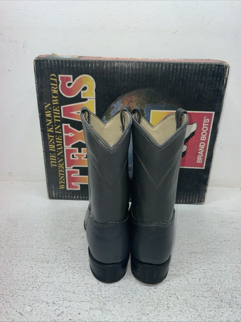 New Kids Gray Texas Brand Cowboy Boots. 3205 2 D. 23-128