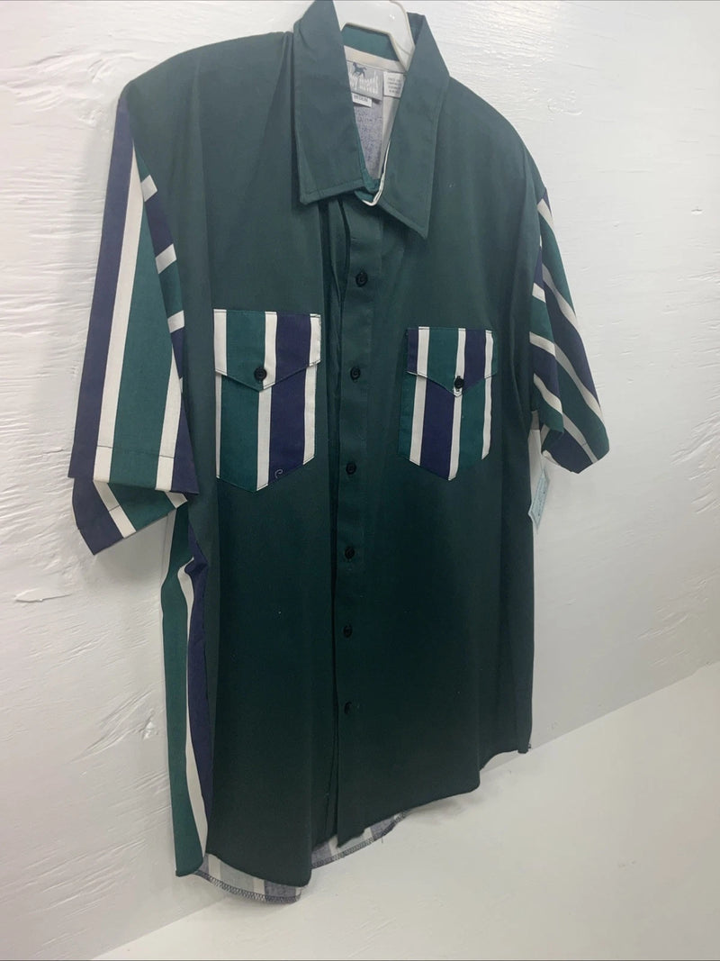 New Men’s Cowboy Threads Multiple Color Short Sleeve Button Up Medium B-108