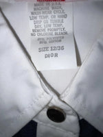 New Women’s Blue White & Bling H Bar C Long Sleeve Button Up Shirt #20119 3B-40