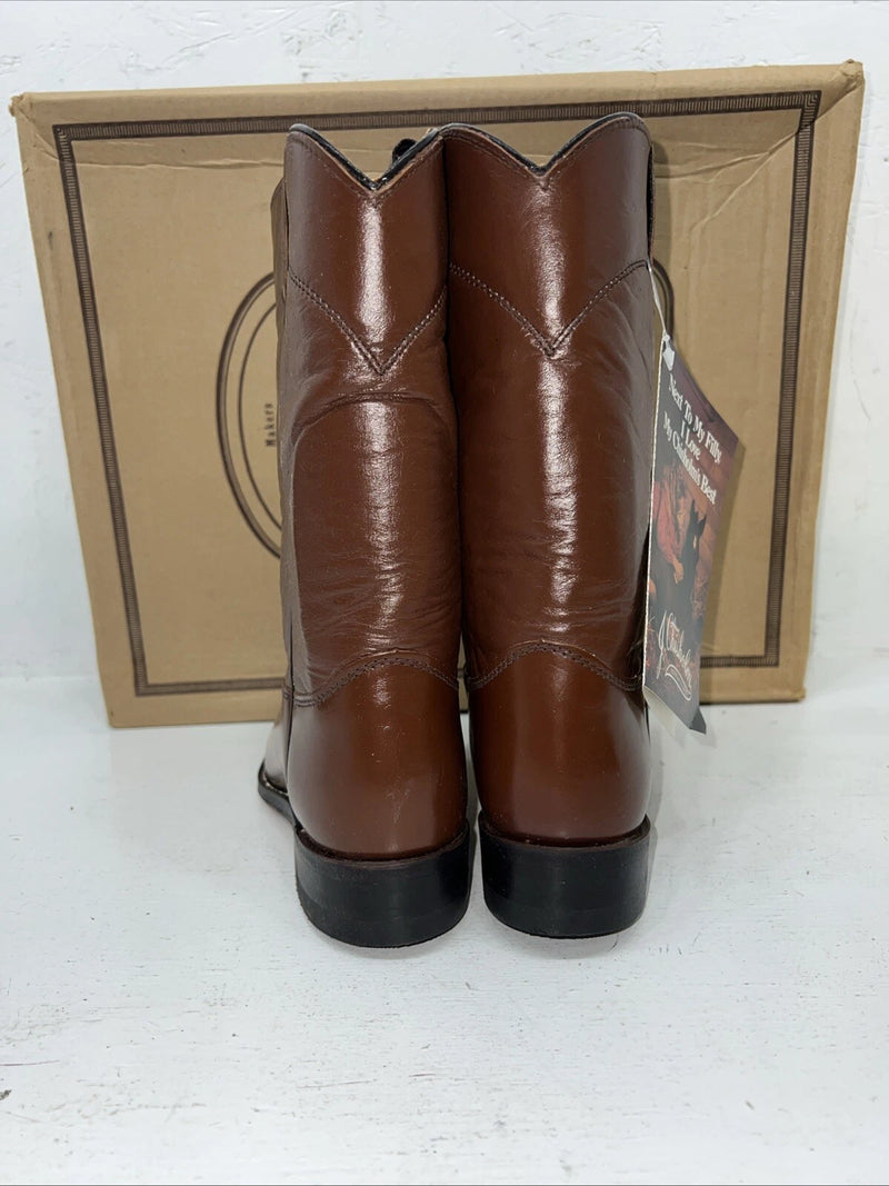 New Women’s Brown J. Chisholm Cowboy Boots. L102 5.5 5 1/2 M. 20-64