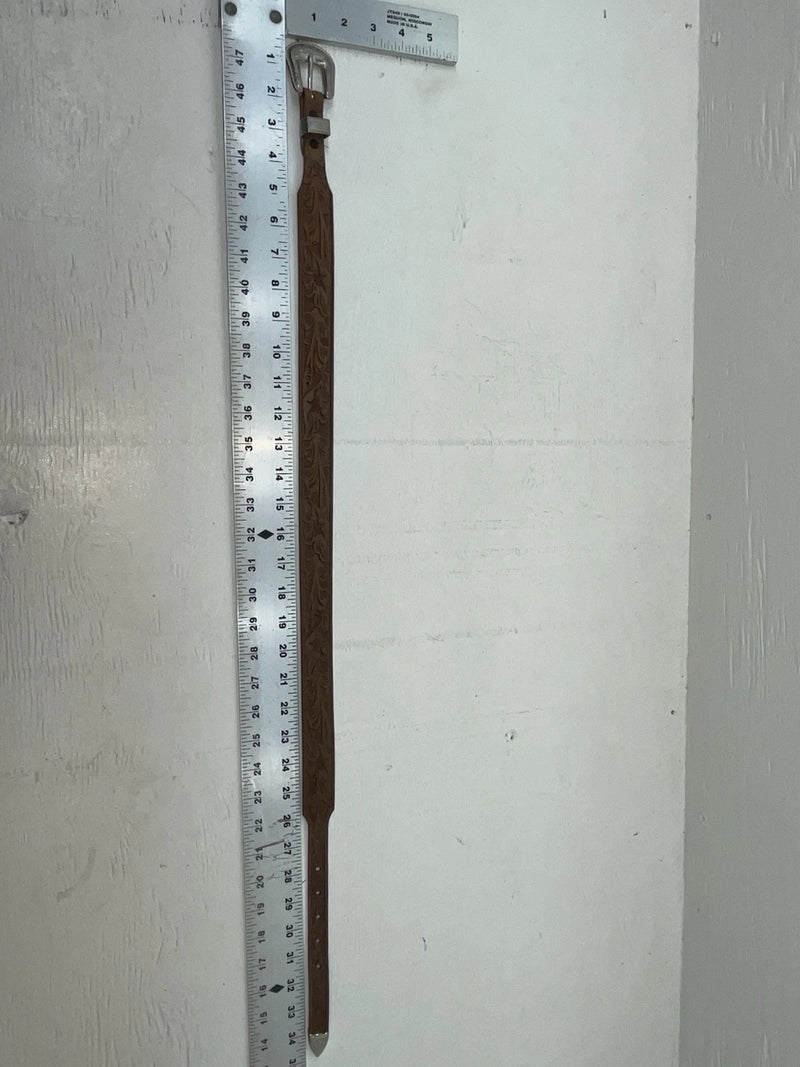 New Brown Genuine Leather Acme Tooled 28” Belt #5022 JJ-161