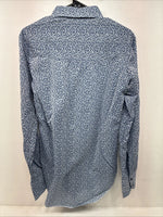New Women’s Miller Blue Deigned Long Sleeve Pearl Snap 15.5 Large LL-59