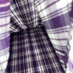 New Men’s White Horse Purple Short Sleeve Pearl Snap Small B-46