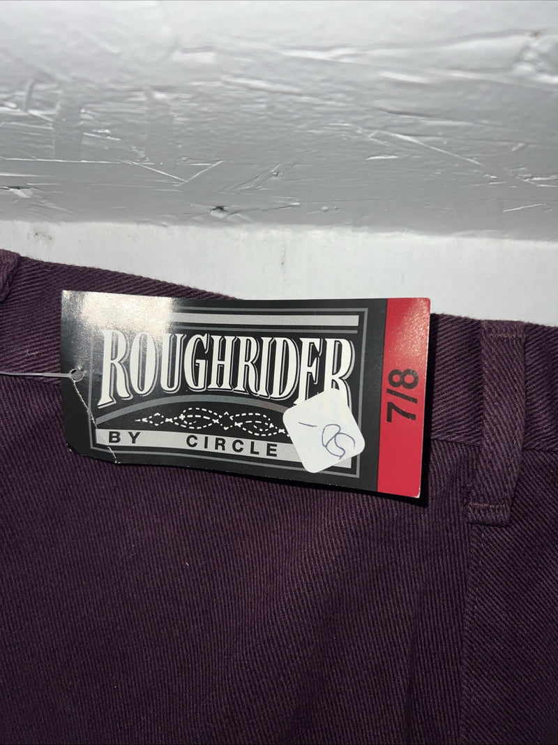 New Women’s Purple Roughrider Regular Fit Denim Jeans. 7/8x34 P-14