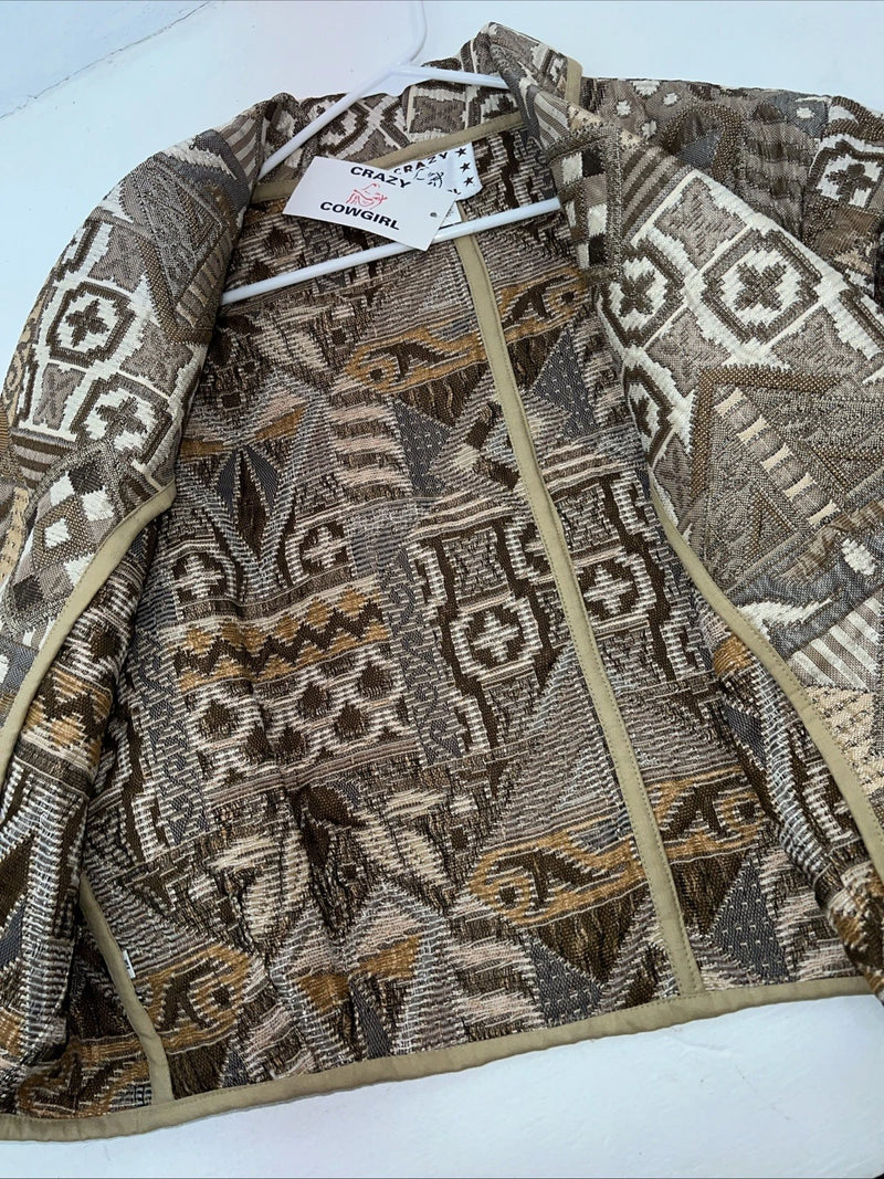 New Women’s Brown Crazy Cowgirl Pullover Jacket #CCJ-21 XL UU-3