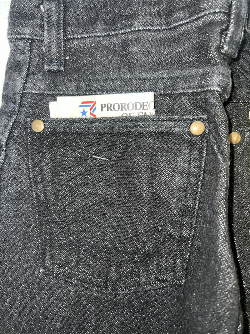 New Boys Black Wrangler Pro Rodeo Cowboy Cut Jeans. 9/22 1/2 B-17