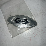 New Womens Congress Leather Silver Sterling Hair Clip. 93305 A-124