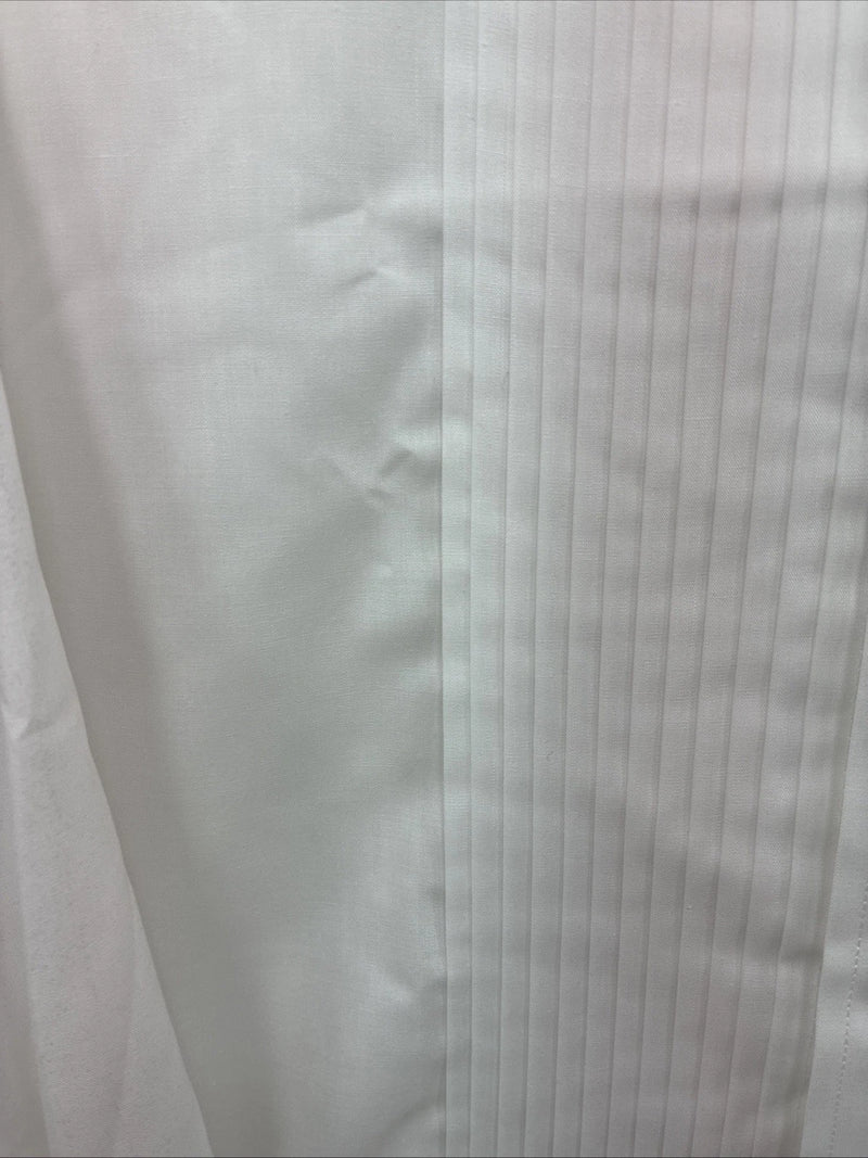 New Classix White Long Sleeve Button Up English Shirt XL AA-49