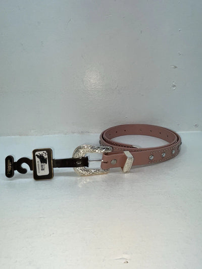 New Pink Genuine Leather Nocona Silver Bling 36” Belt #N1344999 Z-38