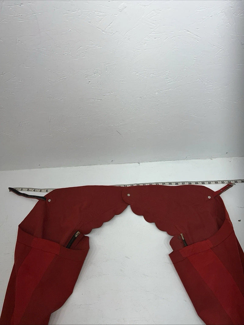 NOS Red Show Chaps Adjustable Waist 34” N-30