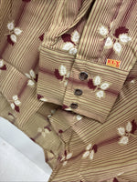 New Women’s ELY Plains Yellow Red Floral Long Sleeve Pearl Snap 16 X 33 II-9