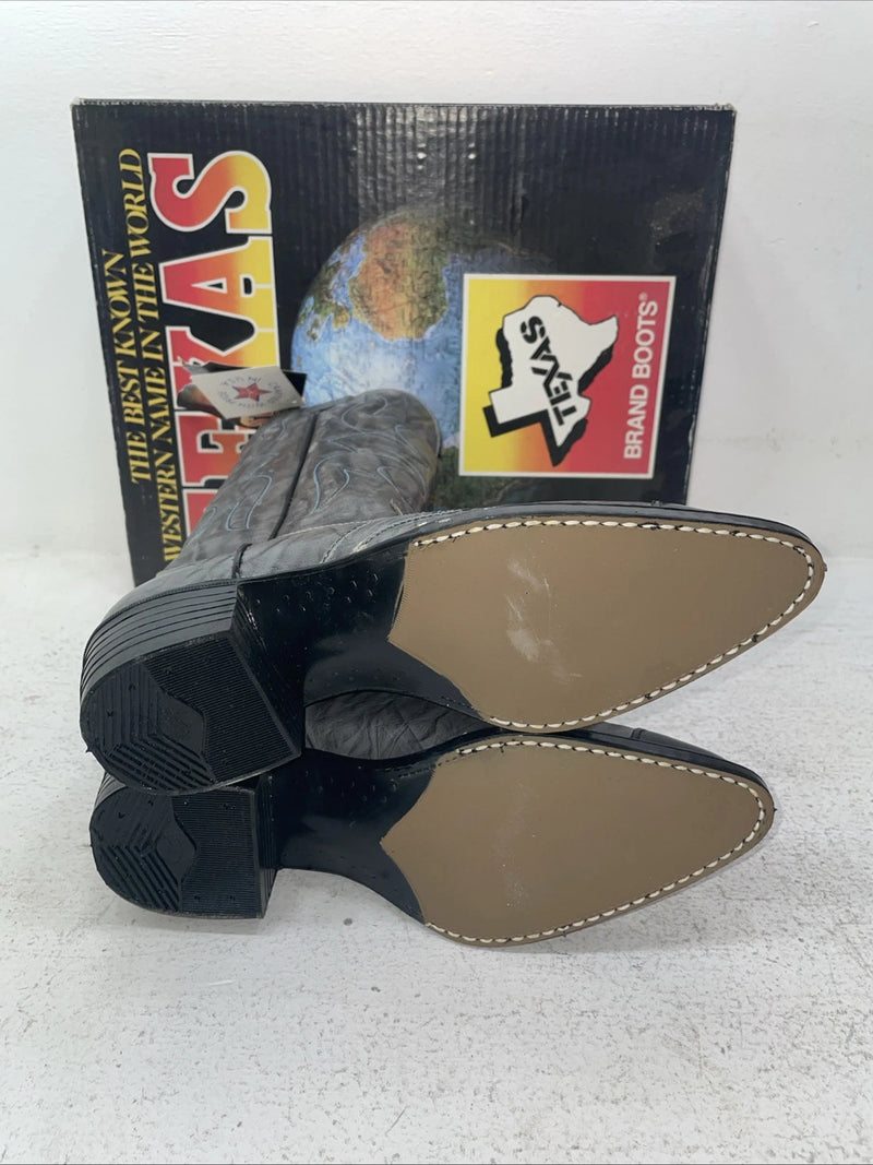 New Men’s Gray Texas Brand Cowboy Boots. 1082 8 D. 3-136