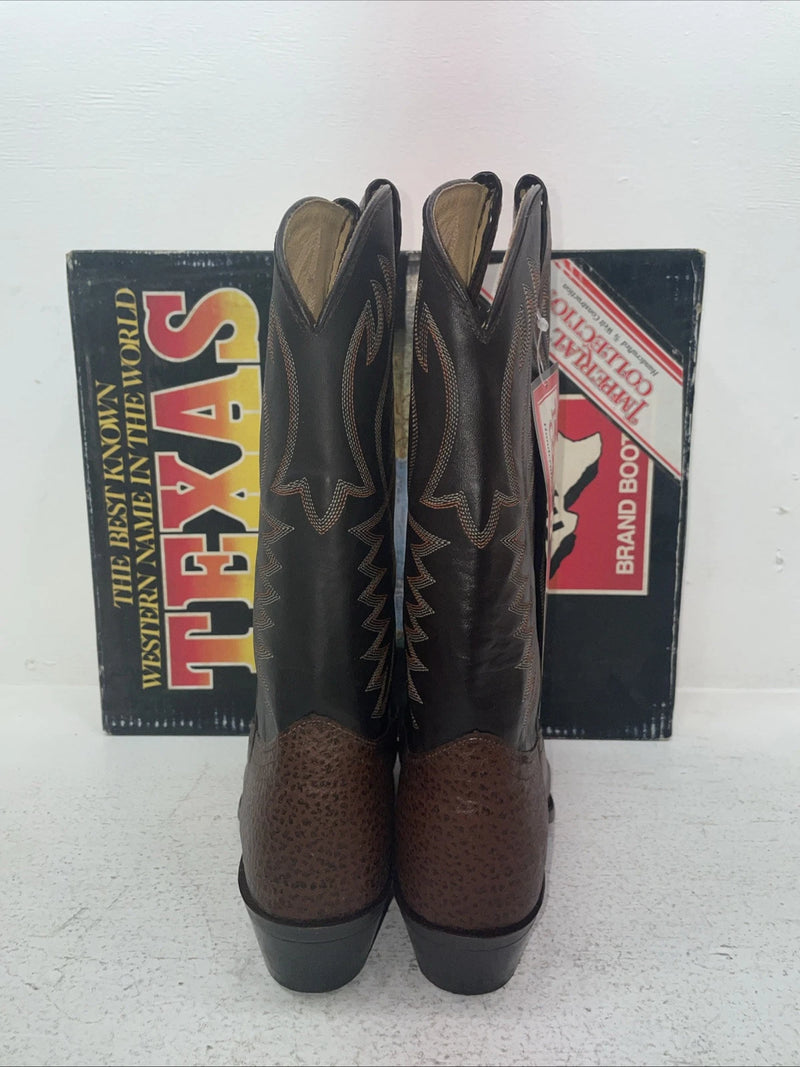 New Men’s Brown Texas Brand Cowboy Boots. M 631 9 D. 3-47